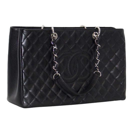 Chanel Black Caviar Leather XL Grand Shopping Tote (GST)