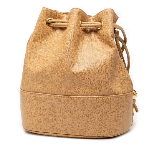 Chanel CC Caviar Drawstring Bucket Bag