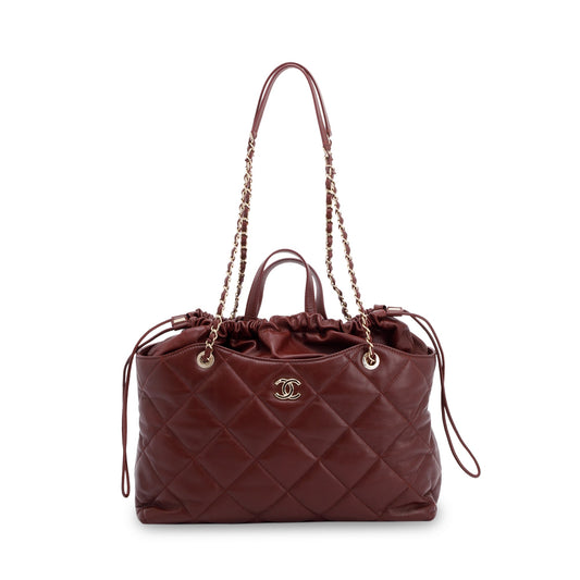 Chanel CC Drawstring Shopping Tote