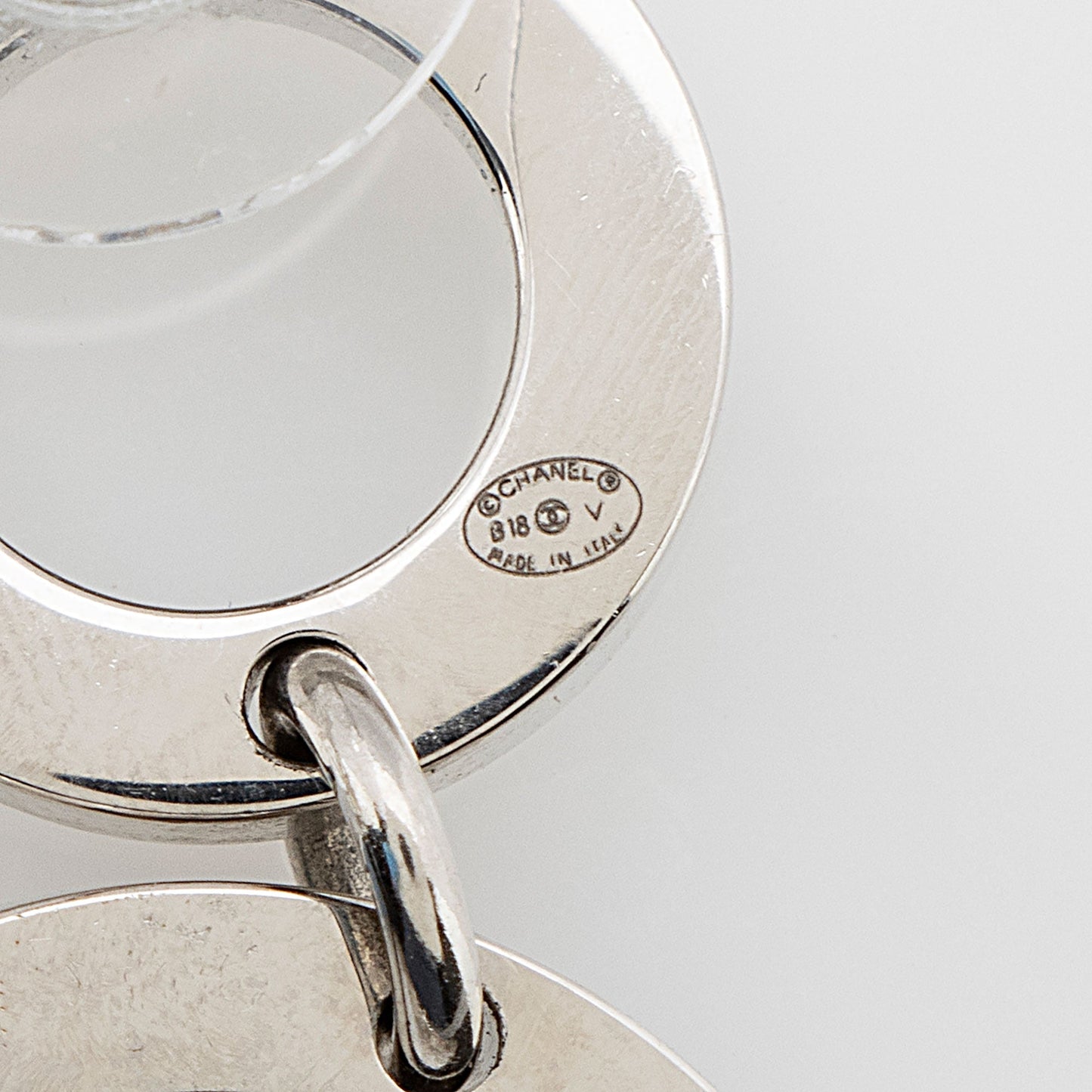 Chanel Crystal CC Triple Circle Drop Earrings