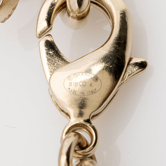 Chanel Crystal Logo Charm Bracelet