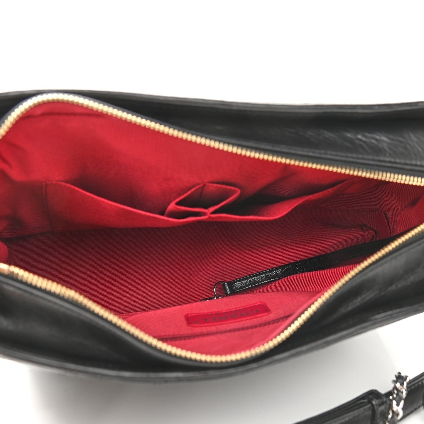 Luxury Chanel Aged Calfskin Quilted Medium Gabrielle Hobo Black