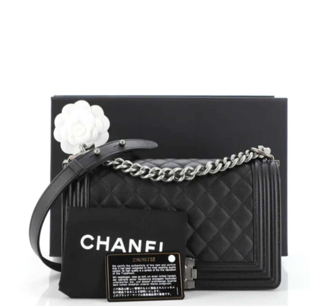 Luxury Chanel MEDIUM CAVIAR QUILTED BOY BAG