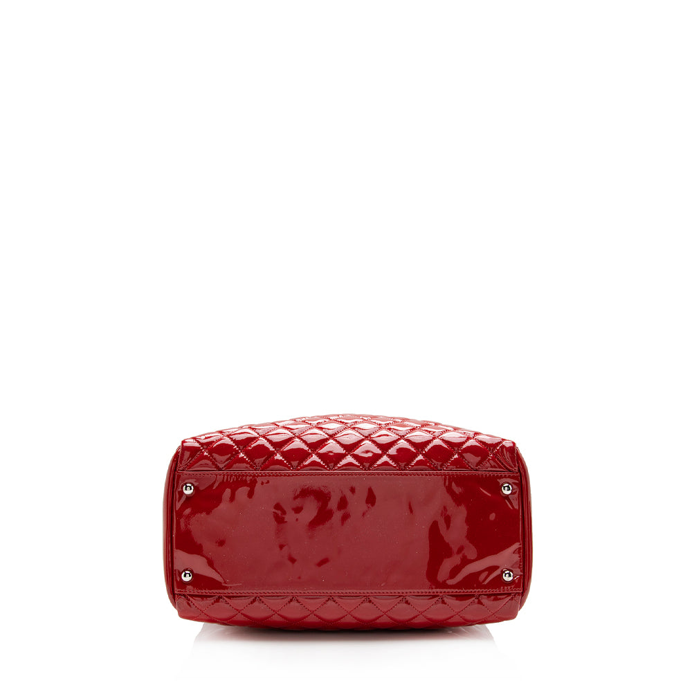 Luxury Chanel Patent Leather North South Tote (SHF-15687)