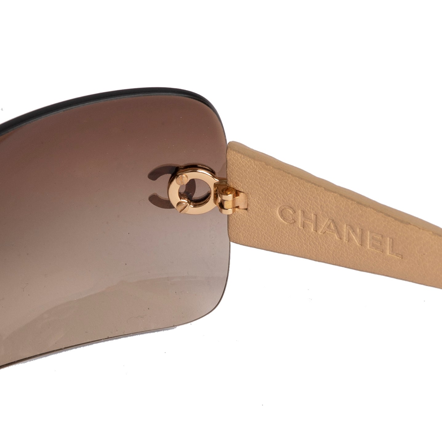 Chanel Quilted Leather Shield Sunglasses