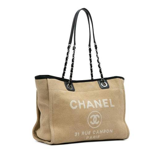 Chanel Small Canvas Deauville Tote (SHG-AeK0SJ)