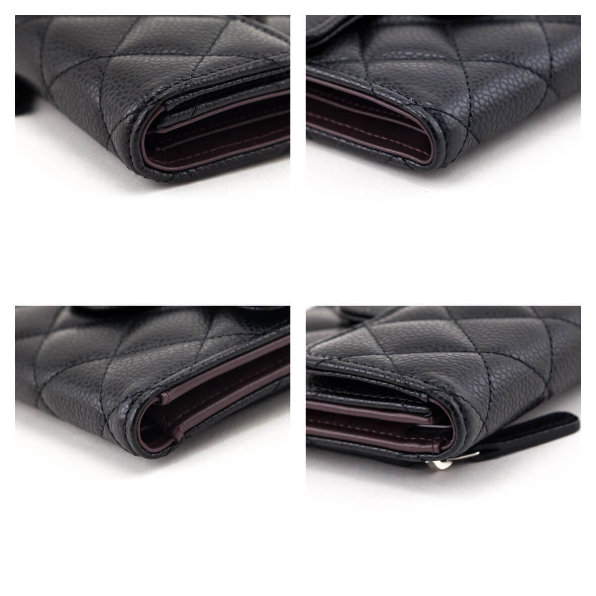 Chanel Black Caviar Quilted Classic Flap Wallet