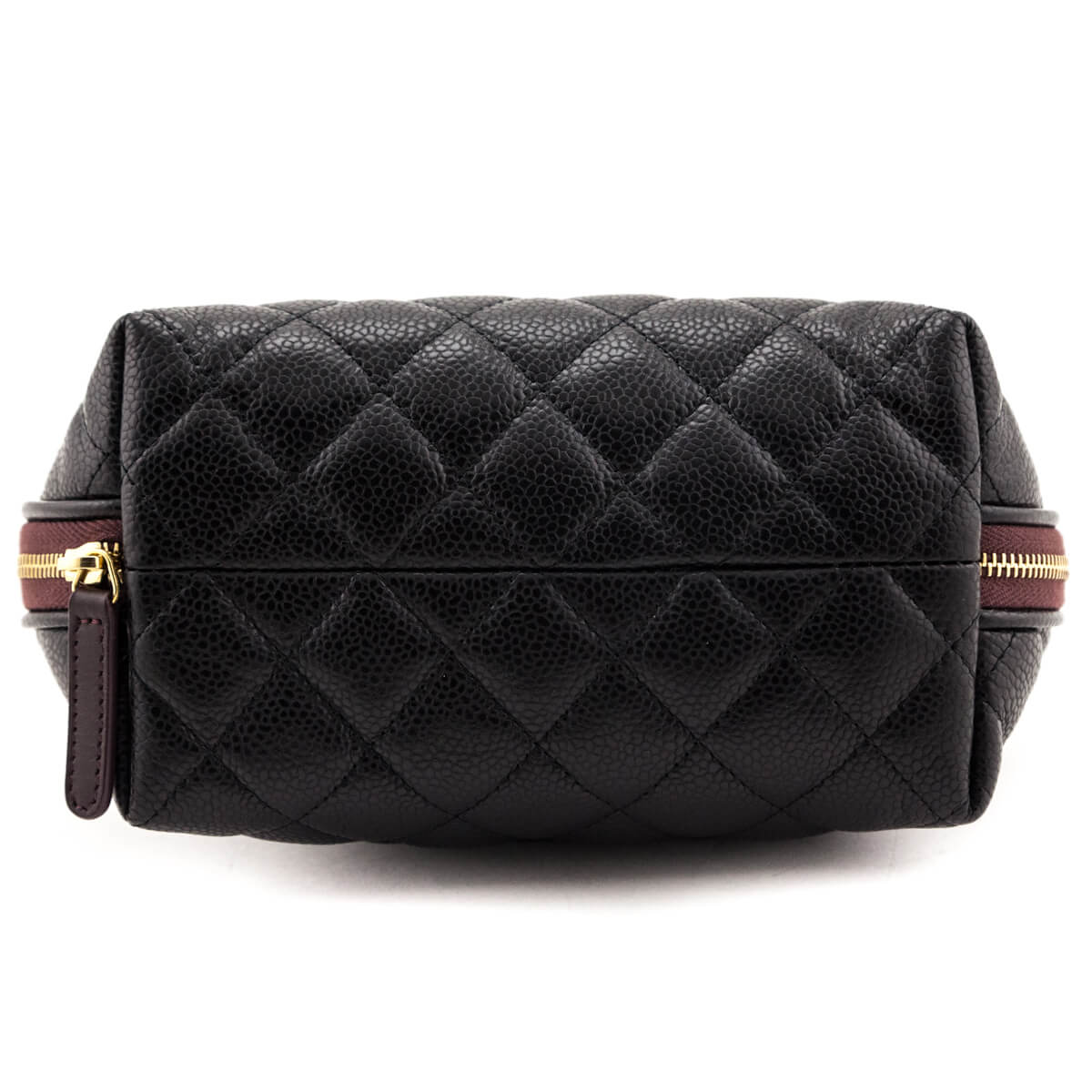 Chanel Black Caviar Small Curvy Cosmetic Case