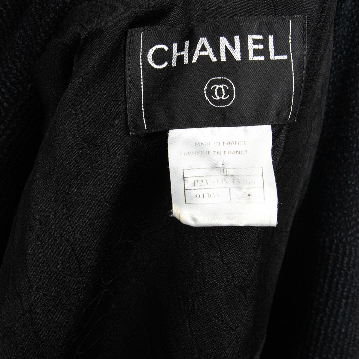 Chanel Black Frayed Vintage Jacket Size S | FR 38