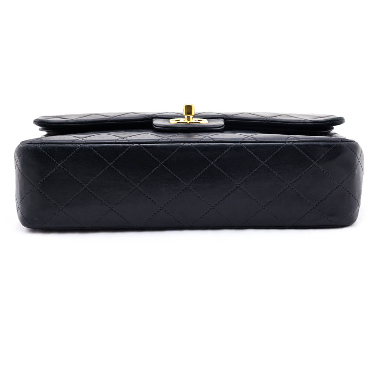 Chanel Navy Quilted Lambskin Vintage Medium Classic Double Flap Bag