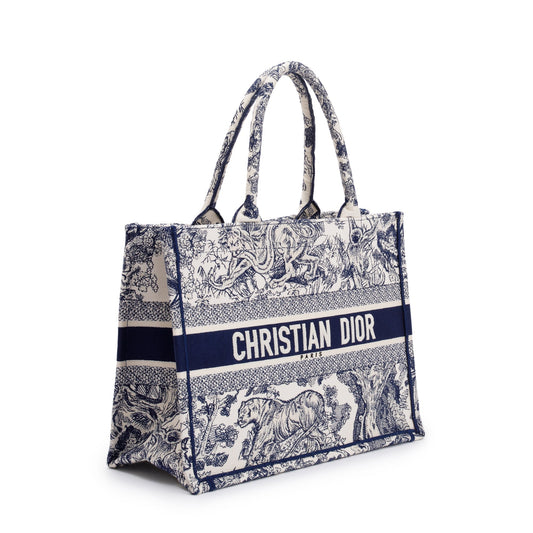 Christian Dior 2020 Medium Toile de Jouy Reverse Book Tote