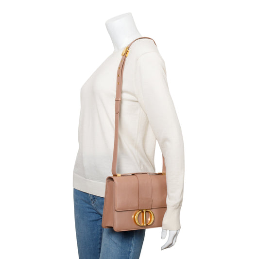 Christian Dior Beige Box Leather 30 Montaigne Bag