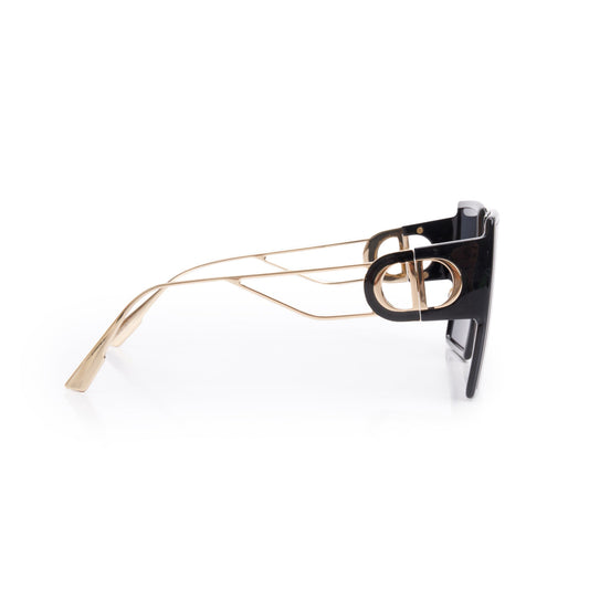 Christian Dior Black Acetate 30montaigne SU Oversize Sunglasses
