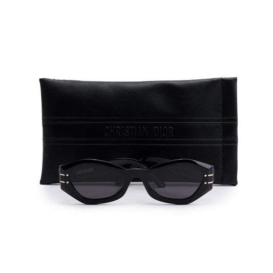 Christian Dior Black Acetate DiorSignature B1U Geometric Sunglasses