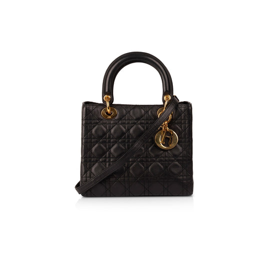 Christian Dior Medium Cannage Lambskin Lady Dior Bag