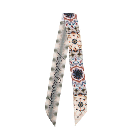 Christian Dior Multicolour Kaleidiorscopic Silk Twilly