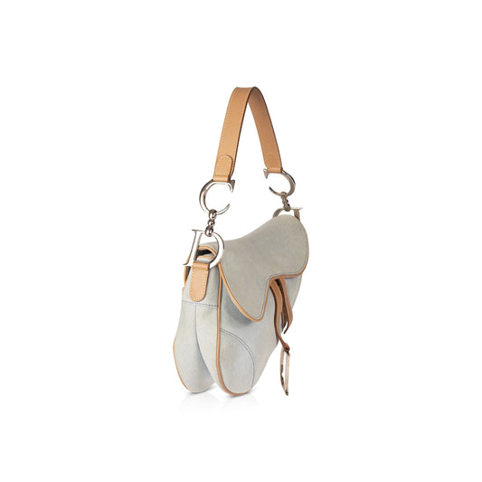 Christian Dior Vintage Denim Saddle Bag