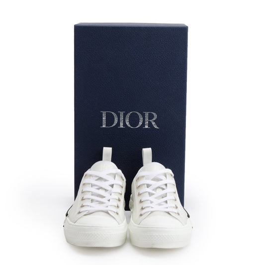 Christian Dior White Oblique Transparent Canvas B23 Low Sneakers, Size 40