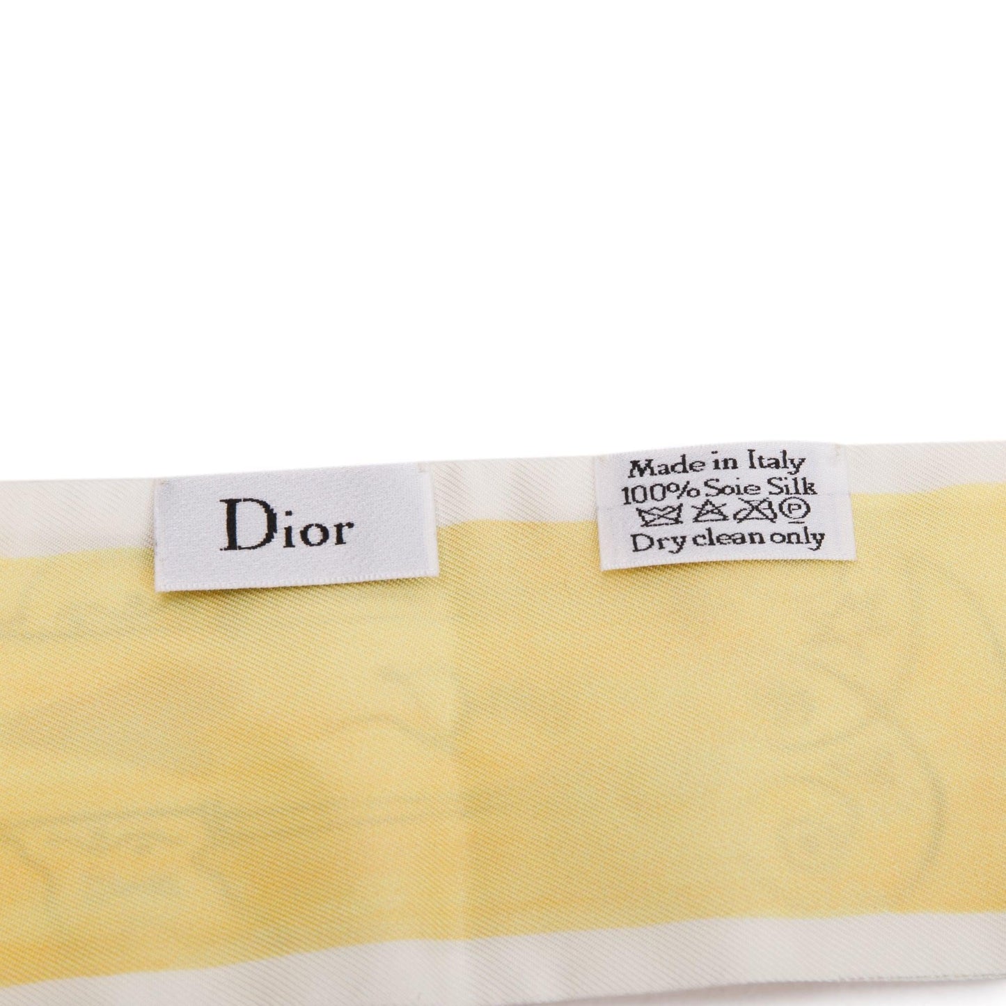 Christian Dior Yellow La Papesse Silk Twilly