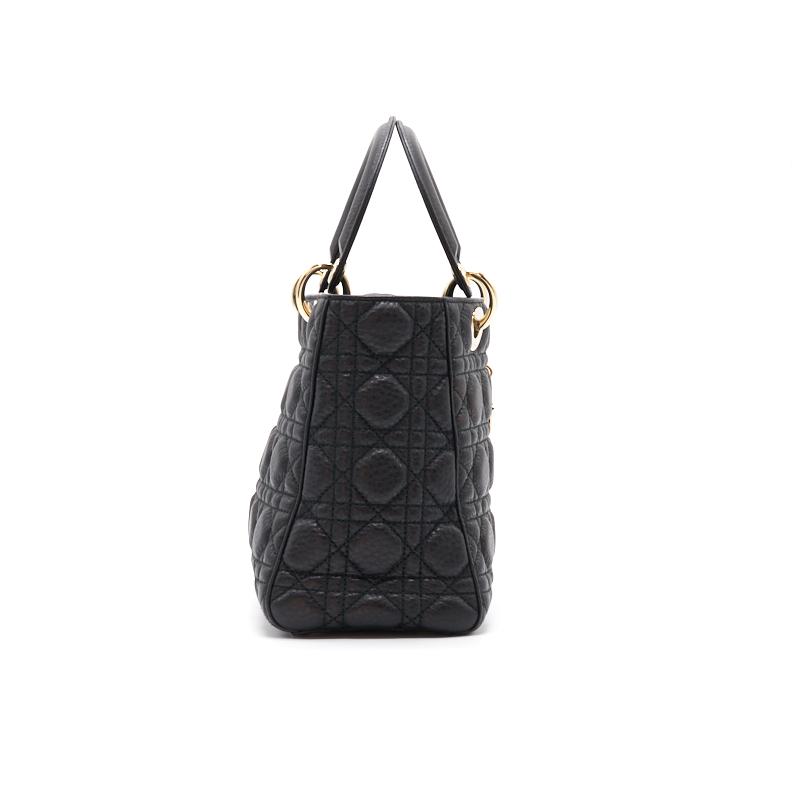 Luxury Dior Medium Soft Lady Luxury Dior supple Black with GHW