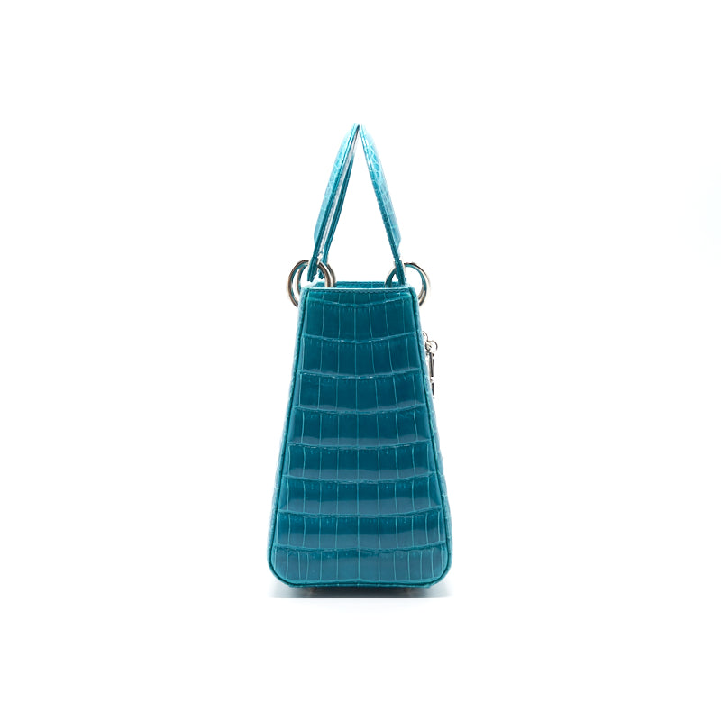 Luxury Dior alligator Medium Turquoise Lady Luxury Dior Tote