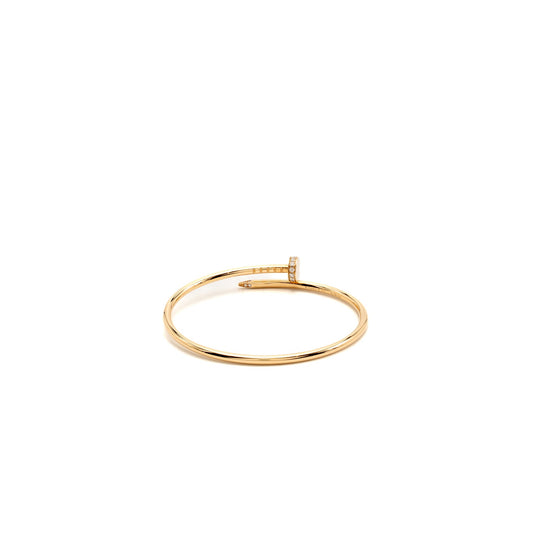 Cartier Size 15 Juste Un Clou Bracelet, Small Model Rose Gold Diamonds