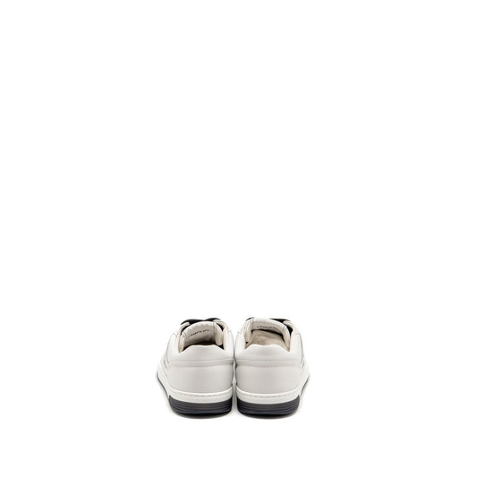 Chanel Size 37.5 CC logo sneakers white / black / grey