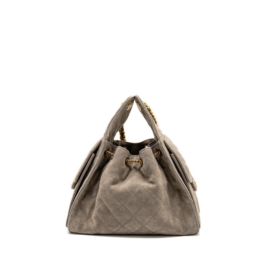 Chanel Small 25 Bag Suede Grey GHW (microchip)