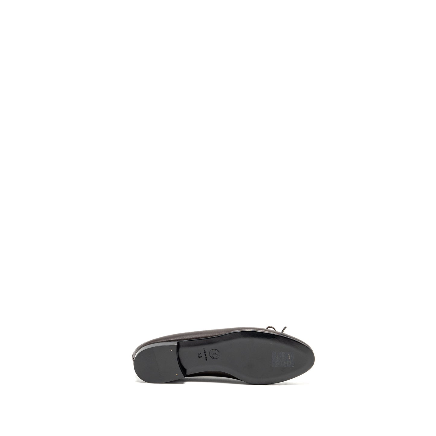 Chanel Size 38 Ballet Flats Lambskin Brown/Black