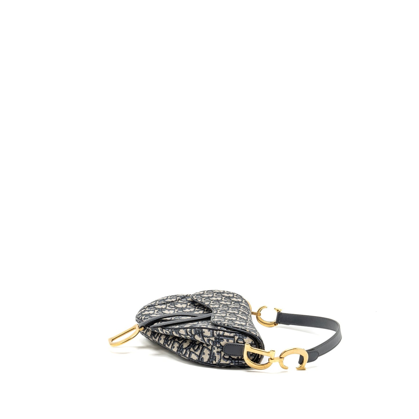 Luxury Dior Medium Saddle Bag Blue Luxury Dior Oblique Jacquard Canvas/Calfskin GHW