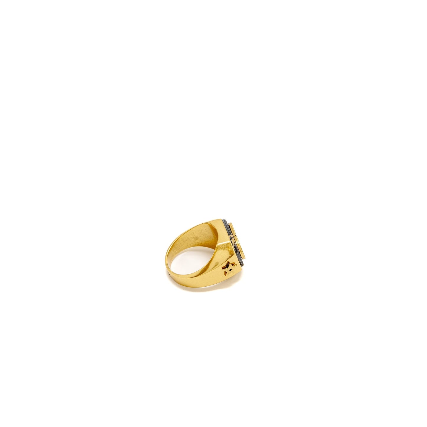 Luxury Dior Size M CD and Star Ring Gold Tone