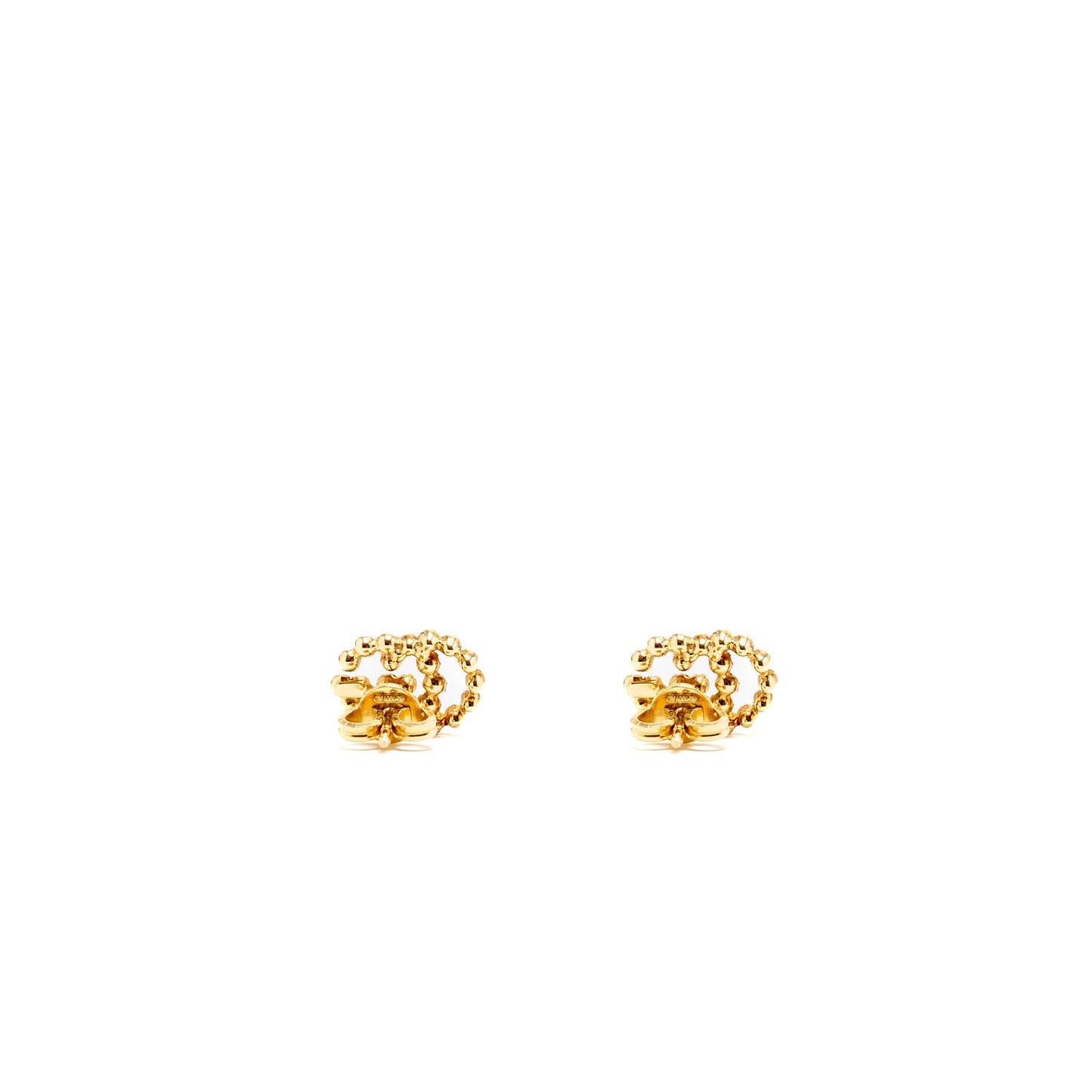 Gucci GG running studs 18K yellow gold with diamonds