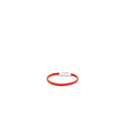 Louis Vuitton letter Leather Bracelet red SHW