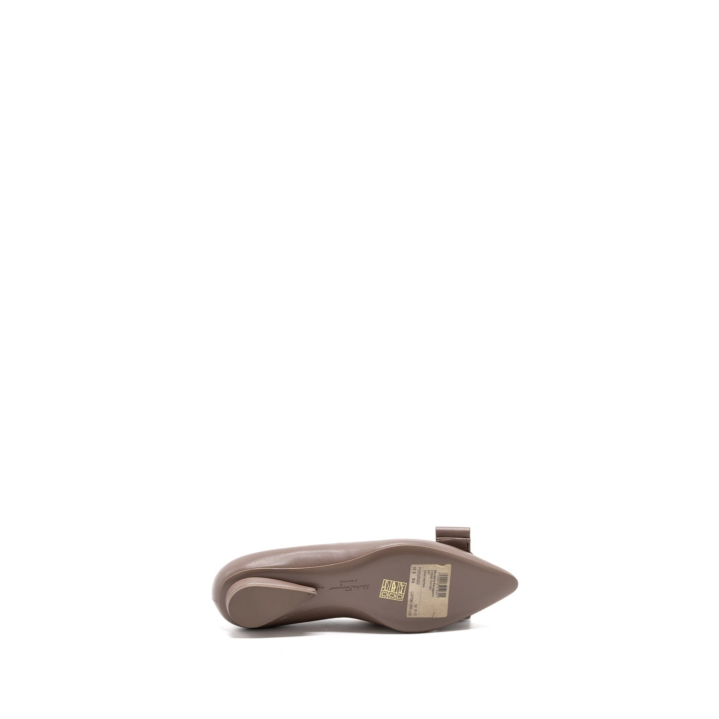 Ferragamo Size 7 Viva Ballerinas Nappa Calfskin Grey