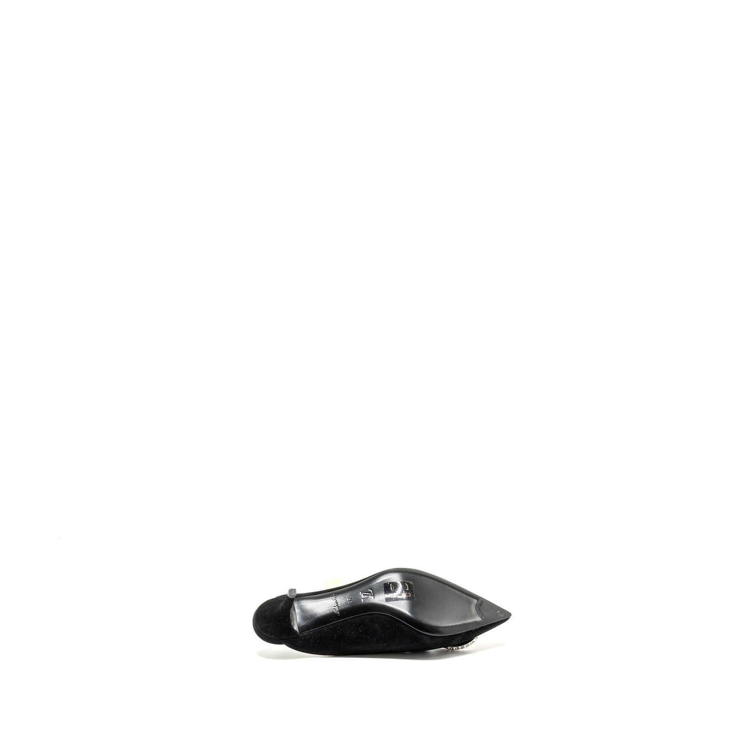 Louis Vuitton Size 37 Madeleine Mules Suede Black