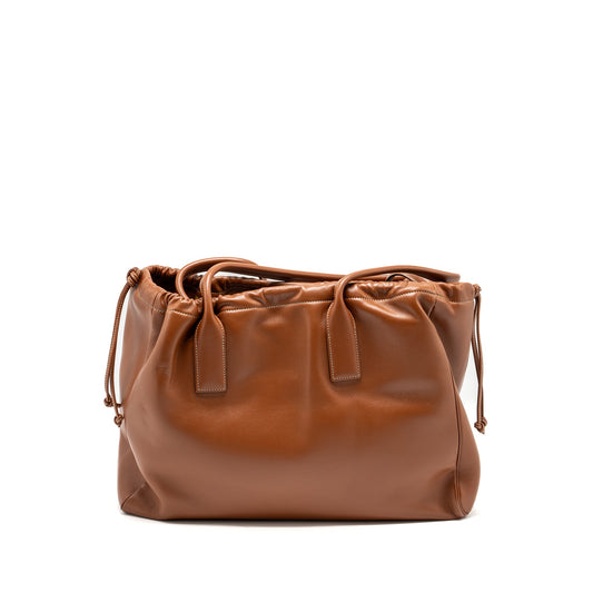 Celine Large Cabas Drawstring Cuirass Triomphe Smooth Calfskin Tan