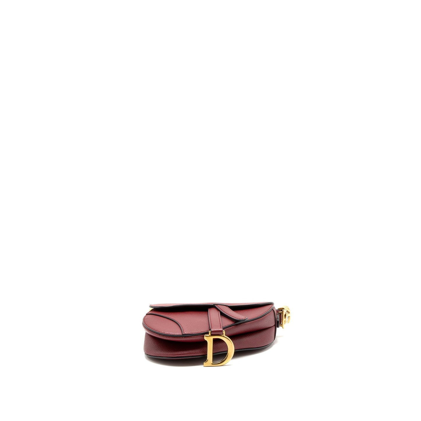 Luxury Dior Mini Saddle Bag Grained Calfskin Red GHW