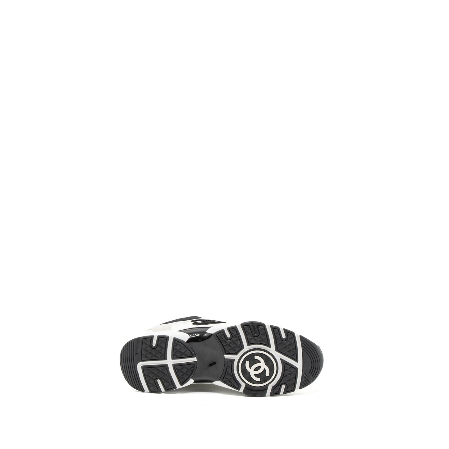 Chanel Size 38 Trainers Suede/Calfskin Black/White
