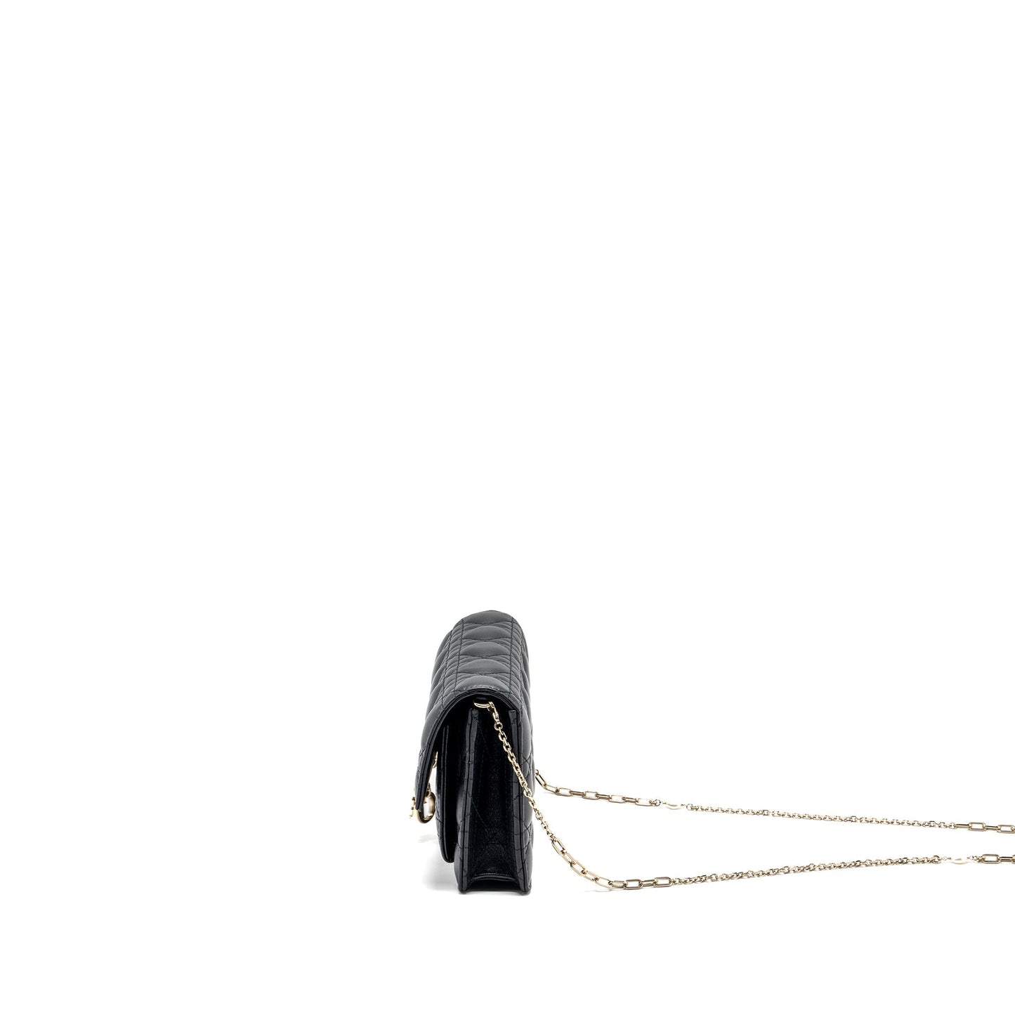 Luxury Dior My Luxury Dior Daily Chain Pouch Lambskin Black LGHW