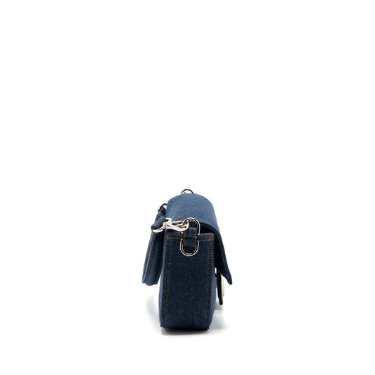 Fendi Baguette Denim Blue SHW