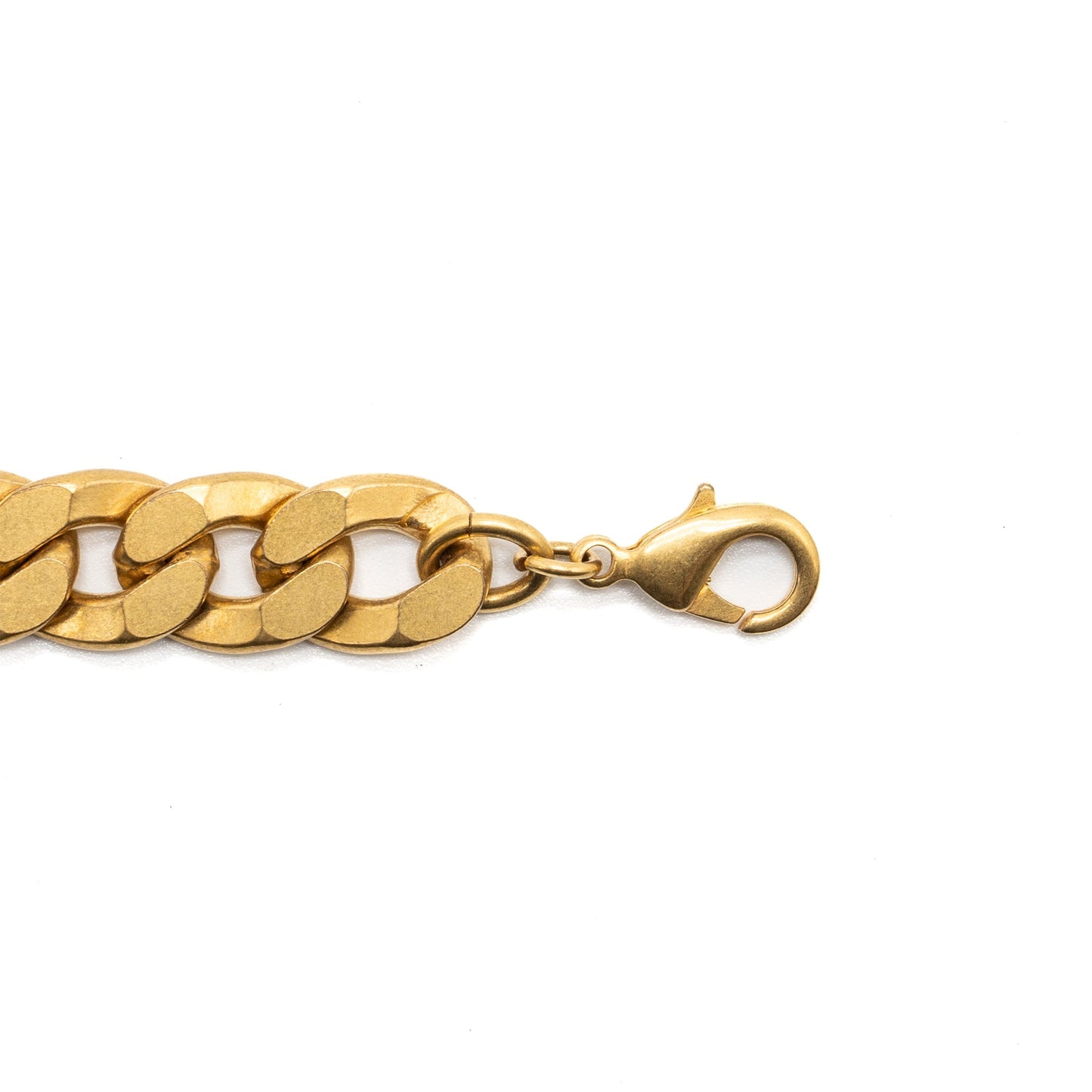 Luxury Dior CD and chain bracelet brushed gold tone
