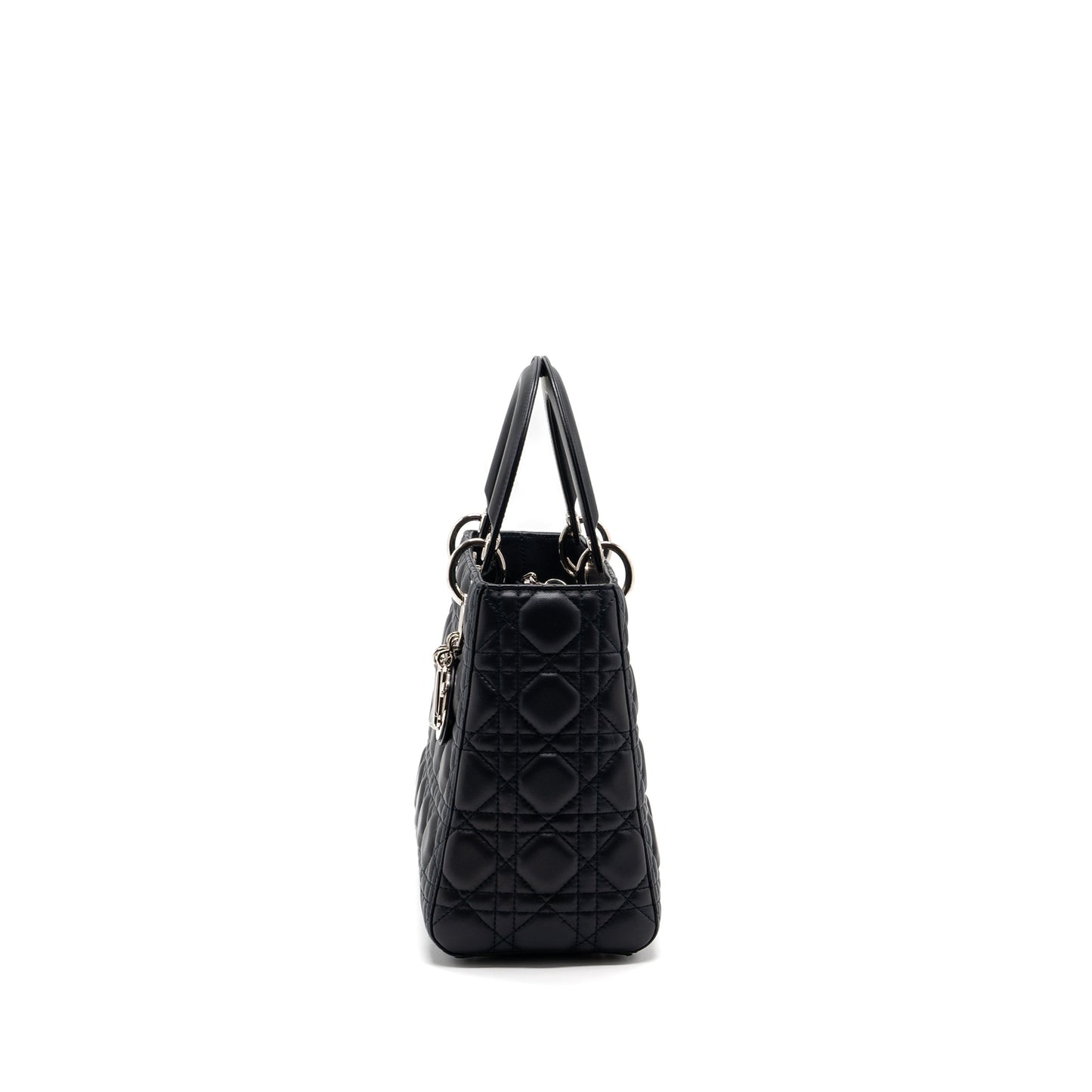Luxury Dior medium lady Luxury Dior lambskin black SHW
