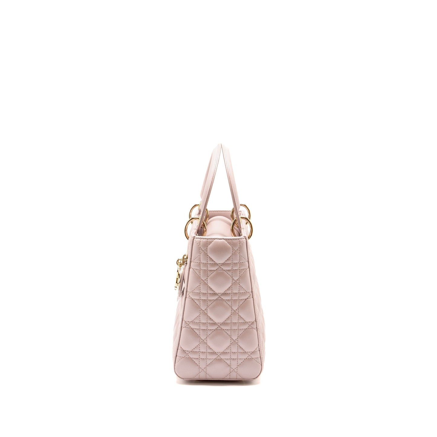 Luxury Dior Medium Lady Luxury Dior Lambskin Iridescent Pink LGHW
