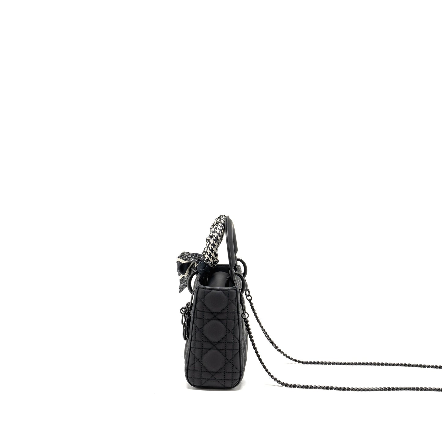 Luxury Dior Mini Lady Luxury Dior Ultramatte Cannage Calfskin So Black