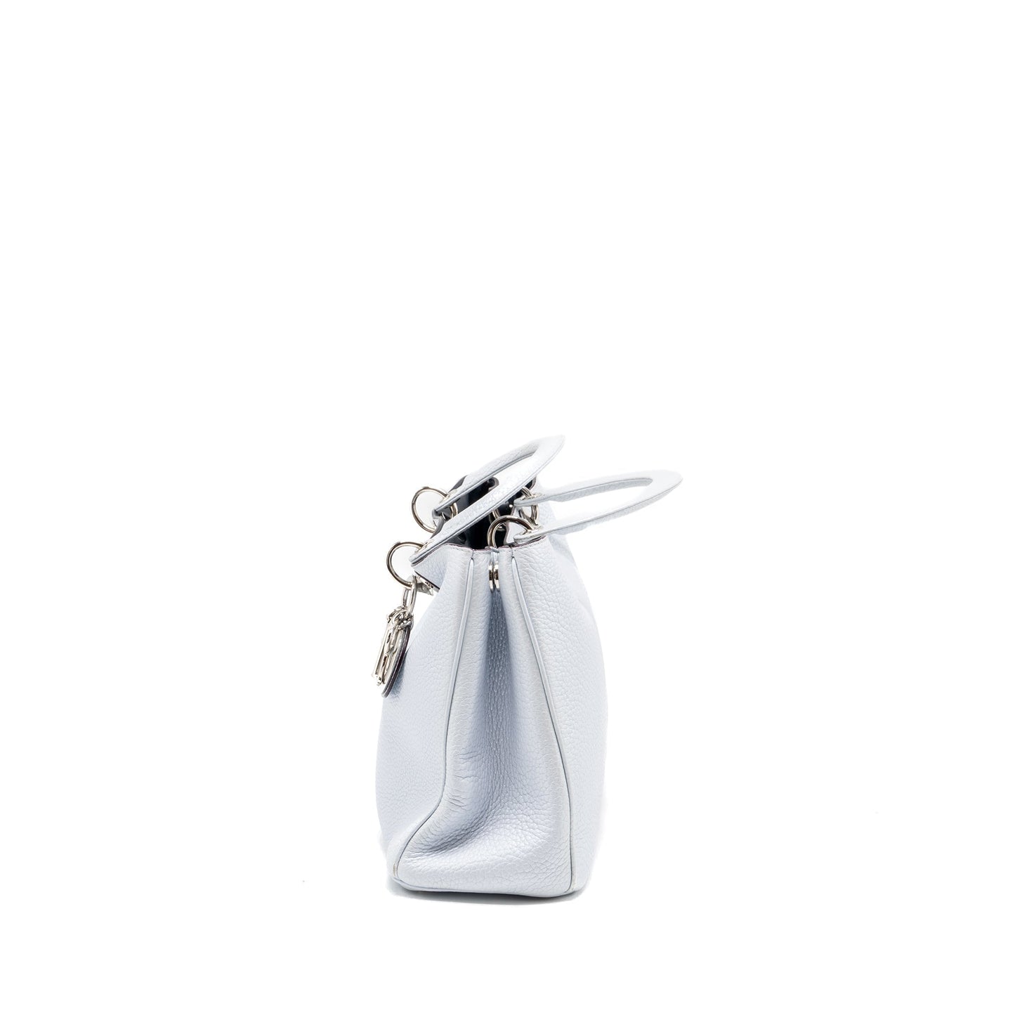 Luxury Dior Luxury Diorissimo tote bag grained calfskin light grey SHW
