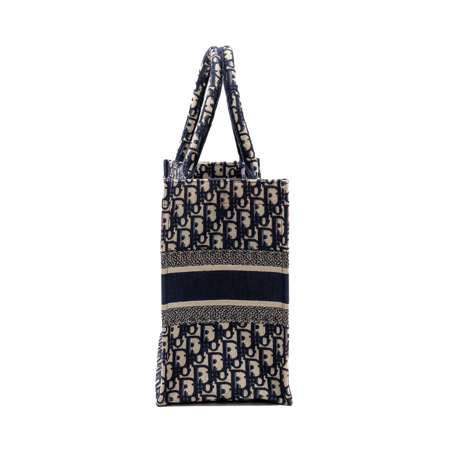 Luxury Dior Medium Book Tote Blue Luxury Dior Oblique Embroidery