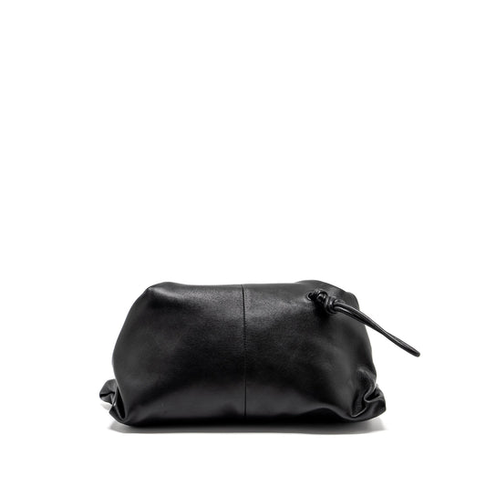 Bottega Veneta Trine Envelop Clutch Leather Black SHW