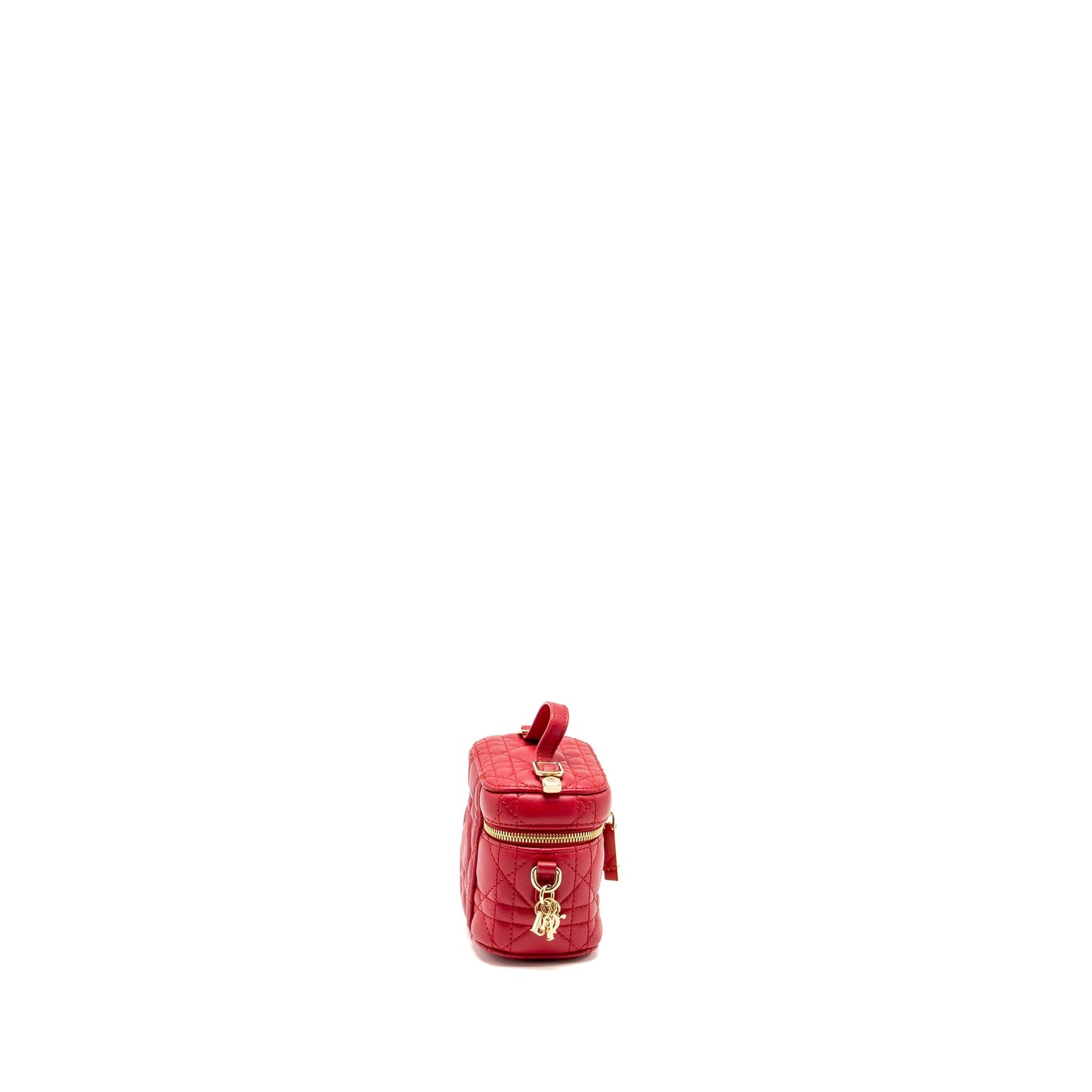 Luxury Dior Micro Lady Luxury Dior Vanity Case Lambskin Red LGHW