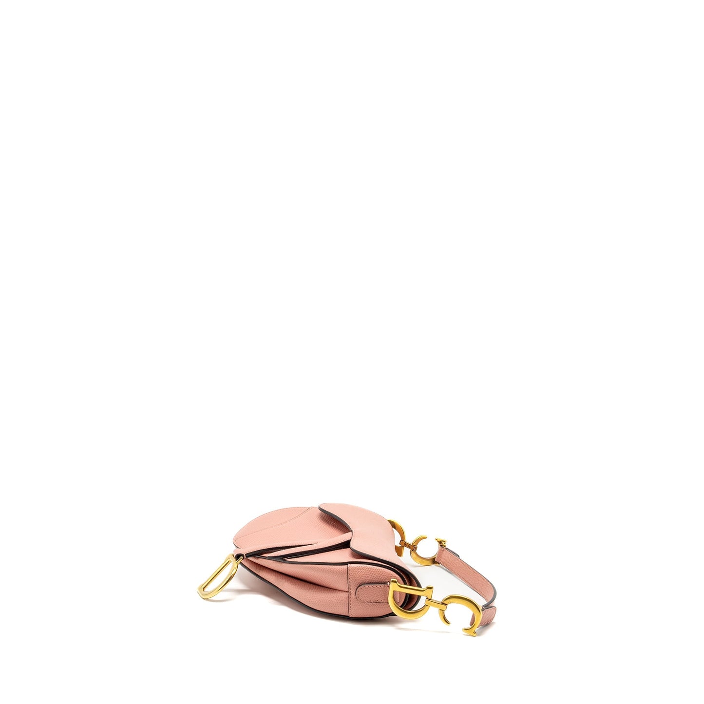 Luxury Dior Mini Saddle Bag Grained Calfskin Pink GHW