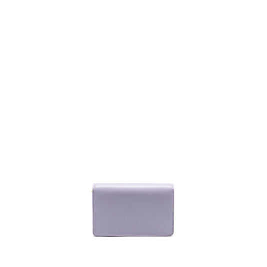 Celine Triomphe Wallet on Chain Margo Shiny Calfskin Light Lavender GHW